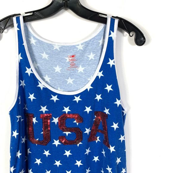 Snooze Button USA Blue Star Sleep Shirt Night Gown - Picture 2 of 8